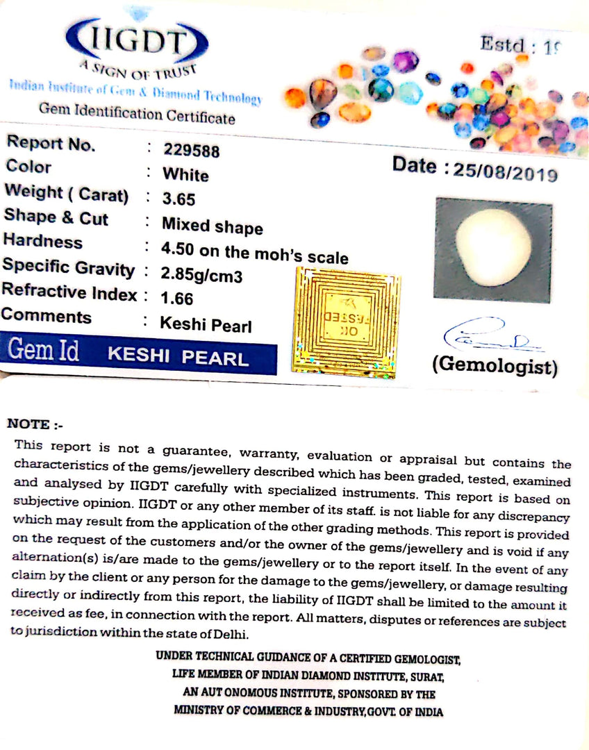 3.65/CT Keshi Pearl Govt. Lab Report