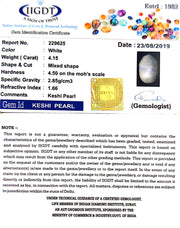 4.15/CT Keshi Pearl With Govt. Lab Report