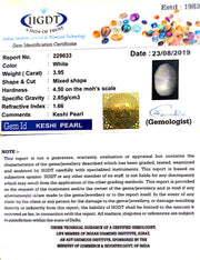 3.95/CT Govt. Certified Keshi Pearl