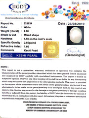 4.00/CT Natural Keshi Pearl With Lab Report
