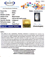 3.55/CT Keshi Pearl With Govt. Lab Report