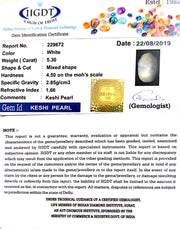5.30/CT Keshi Pearl With Govt. Lab Report