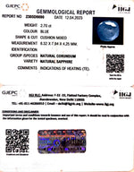 Load image into Gallery viewer, 2.70/CT Natural Blue Sapphire with Govt Lab Certificate-BLUSA9S