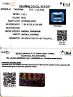Load image into Gallery viewer, 6.62/CT Natural Blue Sapphire with Govt Lab Certificate-BLUSA9U