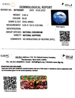 Load image into Gallery viewer, 2.69/CT Natural Blue Sapphire with Govt Lab Certificate (4551)