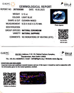 Load image into Gallery viewer, 3.15/CT Natural Blue Sapphire with Govt Lab Certificate (8991)