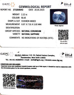 Load image into Gallery viewer, 2.22/CT Natural Blue Sapphire with Govt Lab Certificate (4551)