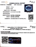 Load image into Gallery viewer, 1.93/CT Natural Blue Sapphire with Govt Lab Certificate (4551)