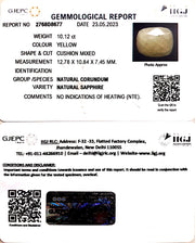 10.12/CT Natural Ceylonese Pukhraj with Govt Lab Certificate (4551)