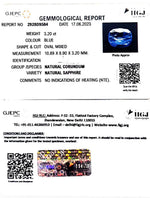 Load image into Gallery viewer, 3.20/CT Natural Blue Sapphire with Govt Lab Certificate (6771)