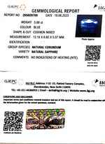 Load image into Gallery viewer, 5.86/CT Natural Blue Sapphire with Govt Lab Certificate (8991)