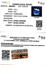 Load image into Gallery viewer, 4.02/CT Natural Blue Sapphire with Govt Lab Certificate (6771)