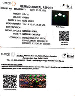 Load image into Gallery viewer, 6.74/CT Natural Panna Stone with Govt. Lab Certificate (8991)