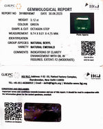 Load image into Gallery viewer, 3.12/CT Natural Panna Stone with Govt. Lab Certificate (1221)