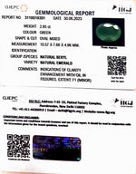 Load image into Gallery viewer, 2.95/CT Natural Panna Stone with Govt. Lab Certificate (6771)
