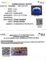Load image into Gallery viewer, 2.30/CT Natural Blue Sapphire with Govt Lab Certificate (8991)