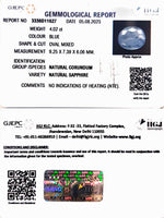Load image into Gallery viewer, 4.02/CT Natural Blue Sapphire with Govt Lab Certificate-BLUSA9S