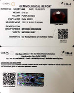 Load image into Gallery viewer, 5.48/CT Natural Indian Ruby with Govt. Lab Certificate (1221)