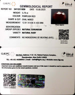 Load image into Gallery viewer, 5.79/CT Natural Indian Ruby with Govt. Lab Certificate (1221)
