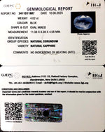 Load image into Gallery viewer, 4.02/CT Natural Blue Sapphire with Govt Lab Certificate-BLUSA9A