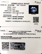 Load image into Gallery viewer, 3.80/CT Natural Blue Sapphire with Govt Lab Certificate-BLUSA9A