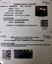 5.54/CT Natural Neo Burma Ruby with Govt. Lab Certificate (4551)
