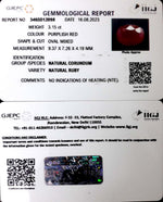Load image into Gallery viewer, 3.15/CT Natural Mozambique Ruby with Govt. Lab Certificate (12210)