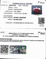 Load image into Gallery viewer, 4.79/CT Natural Indian Ruby with Govt. Lab Certificate (1221)