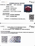 Load image into Gallery viewer, 7.57/CT Natural Indian Ruby with Govt. Lab Certificate (1221)