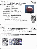 Load image into Gallery viewer, 5.71/CT Natural Indian Ruby with Govt. Lab Certificate (1221)