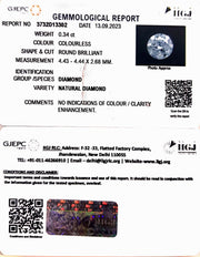 0.34/Cents Premium Quality Diamond with Govt. Lab Certificate