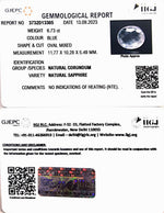 Load image into Gallery viewer, 6.73/CT Natural Blue Sapphire with Govt Lab Certificate (23310)