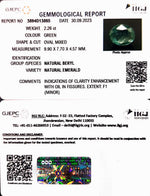 Load image into Gallery viewer, 2.26/CT Natural Panna Stone with Govt. Lab Certificate (23310)