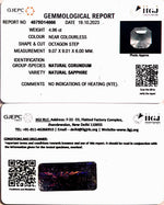 Load image into Gallery viewer, 4.96/CT Natural White Sapphire with Govt Lab Certificate (16650)
