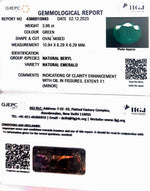 Load image into Gallery viewer, 3.98/CT Natural Panna Stone with Govt. Lab Certificate (23310)