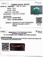 Load image into Gallery viewer, 3.92/CT Natural Panna Stone with Govt. Lab Certificate (34410)