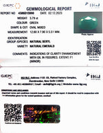 Load image into Gallery viewer, 3.79/CT Natural Panna Stone with Govt. Lab Certificate (8991)