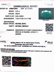 4.50/CT Natural Panna Stone with Govt. Lab Certificate (4551)
