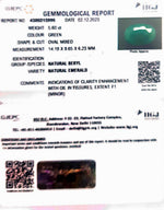 Load image into Gallery viewer, 5.60/CT Natural Panna Stone with Govt. Lab Certificate (3441)