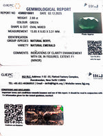 Load image into Gallery viewer, 2.88/CT Natural Panna Stone with Govt. Lab Certificate (8991)