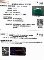 Load image into Gallery viewer, 7.61/CT Natural Panna Stone with Govt. Lab Certificate (6771)