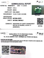 Load image into Gallery viewer, 4.92/CT Natural Panna Stone with Govt. Lab Certificate (2331)