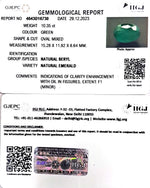 Load image into Gallery viewer, 10.35/CT Natural Panna Stone with Govt. Lab Certificate (16650)