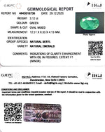 Load image into Gallery viewer, 3.12/CT Natural Panna Stone with Govt. Lab Certificate (12210)