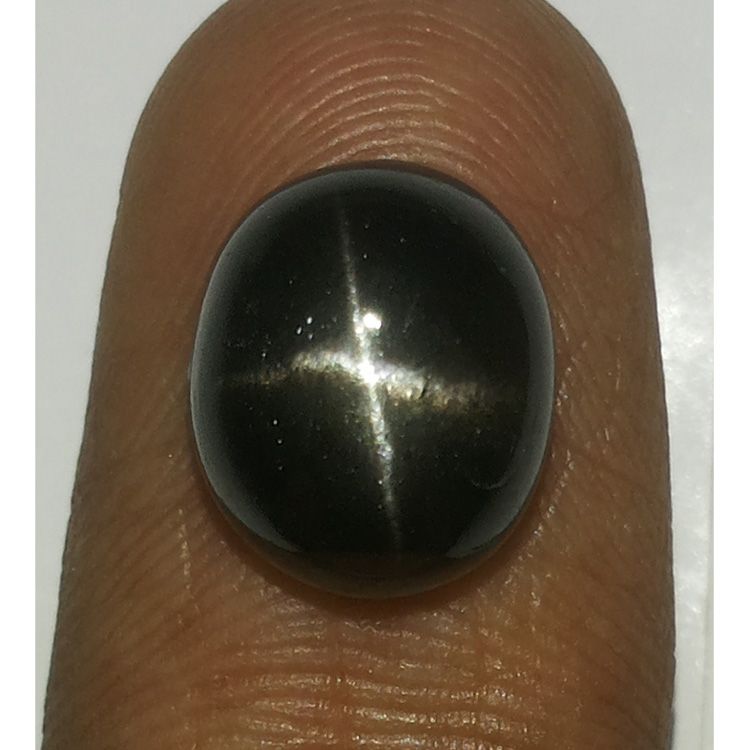 5.76/CT Natural Black Star Gemstone