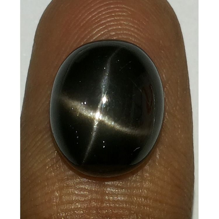 6.46/CT Natural Black Star Gemstone