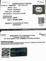 Load image into Gallery viewer, 3.92/CT Natural Zircon with Govt. Lab certificate (4551)