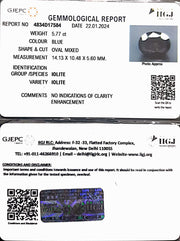 5.77/CT Natural Iolite with Govt Lab Certificate (2331)