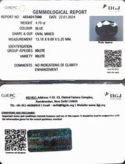 4.70/CT Natural Iolite with Govt Lab Certificate (1221)