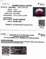 Load image into Gallery viewer, 11.92/CT Natural new Burma Ruby with Govt. Lab Certificate-3441
